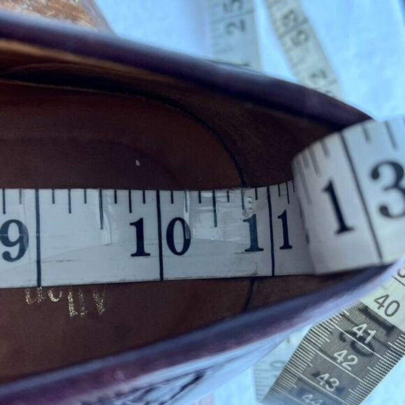 Allen Edmonds Loafers Mens 9.5B RIMINI Basket Woven Reddish Brown Leather Tassel main image 9